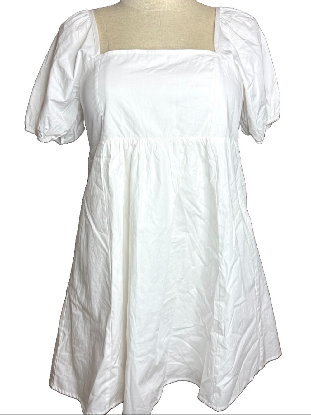 Draper James White Cotton Babydoll Dress